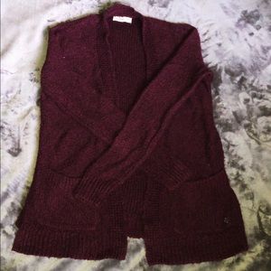 Hollister Burgundy Cardigan